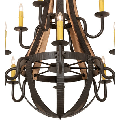 Meyda Tiffany Barrel Stave 12 Light 44" Wide Taper Candle Style Chandelier