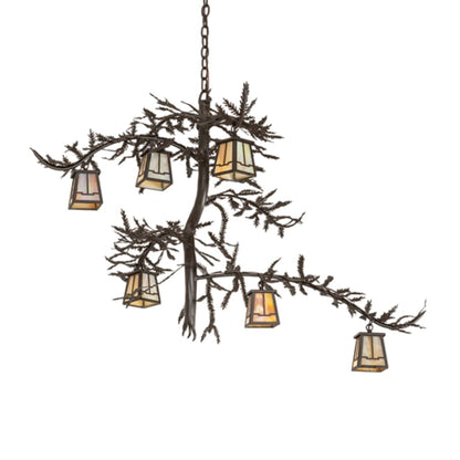 Meyda Tiffany Pine Branch 6 Light 45" Wide Chandelier