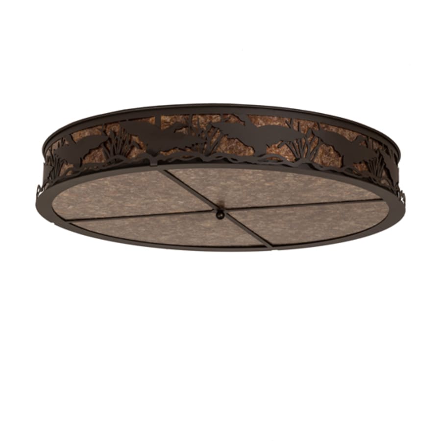 Meyda Tiffany Ducks in Flight 4 Light 40" Wide Semi-Flush Drum Ceiling Fixture