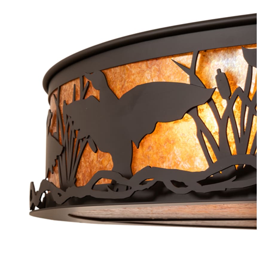 Meyda Tiffany Ducks in Flight 4 Light 40" Wide Semi-Flush Drum Ceiling Fixture