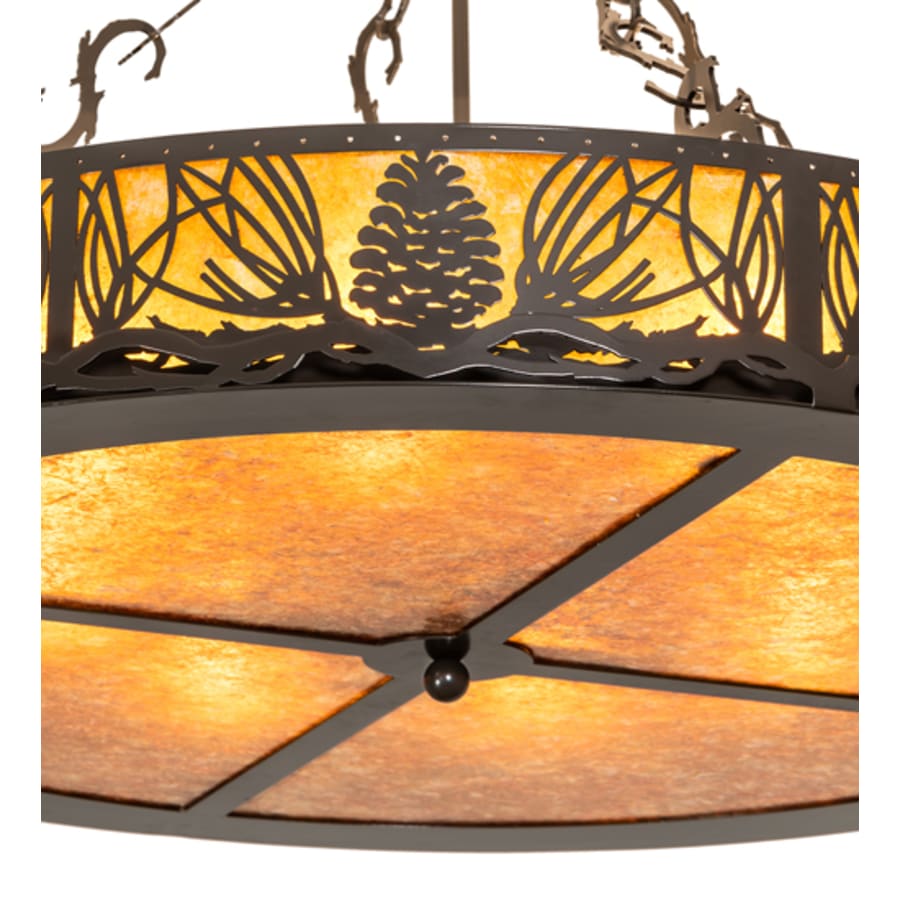Meyda Tiffany Mountain Pine 8 Light 36" Wide Semi-Flush Drum Ceiling Fixture