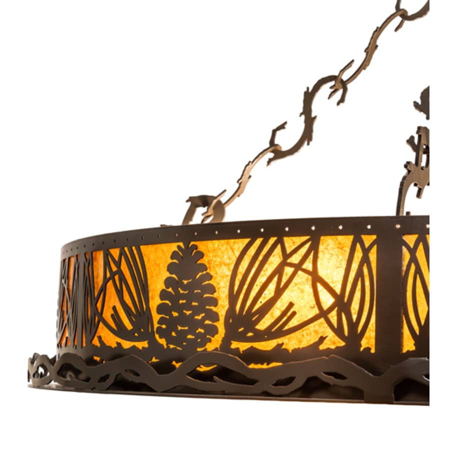 Meyda Tiffany Mountain Pine 8 Light 36" Wide Semi-Flush Drum Ceiling Fixture
