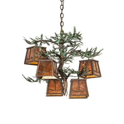 Meyda Tiffany Pine Branch 5 Light 29" Wide Chandelier