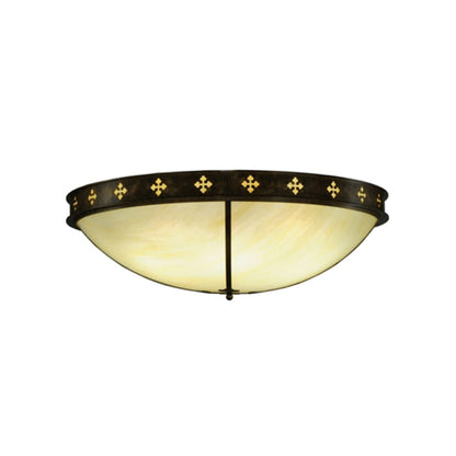 Meyda Tiffany Byzantine 6 Light 46" Wide Flush Mount Bowl Ceiling Fixture