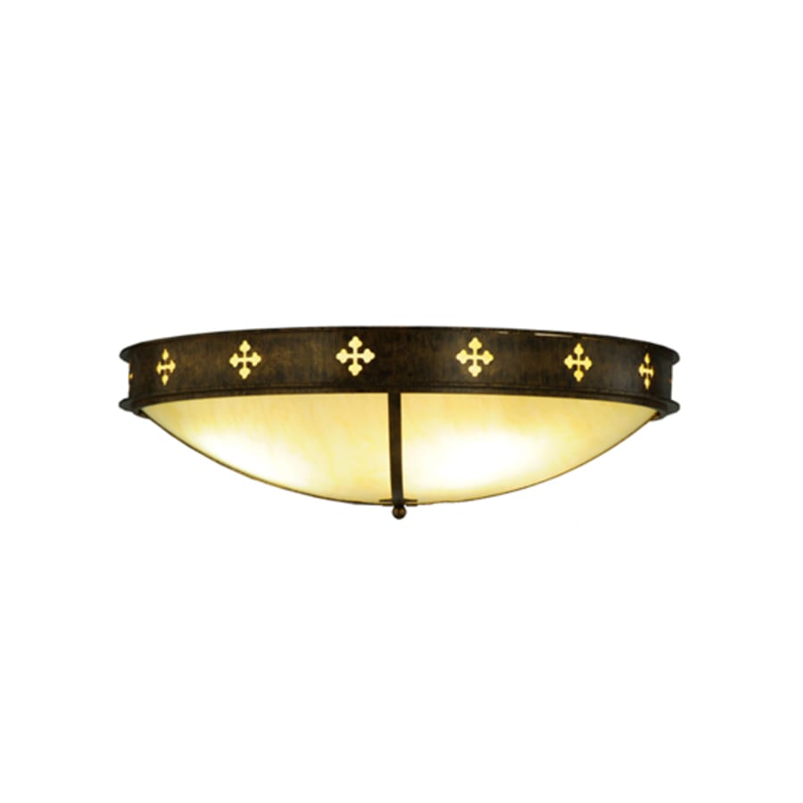 Meyda Tiffany Byzantine 4 Light 36" Wide Flush Mount Bowl Ceiling Fixture