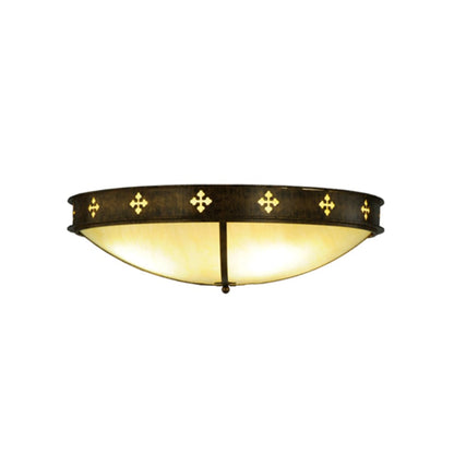 Meyda Tiffany Byzantine 4 Light 36" Wide Flush Mount Bowl Ceiling Fixture