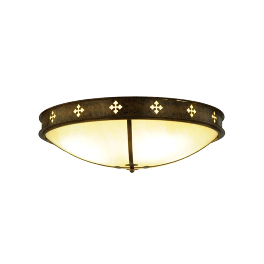 Meyda Tiffany Byzantine 4 Light 36" Wide Flush Mount Bowl Ceiling Fixture