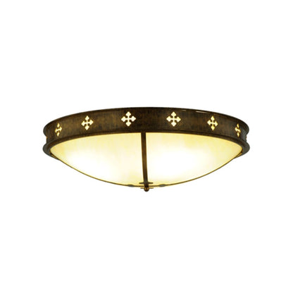 Meyda Tiffany Byzantine 4 Light 36" Wide Flush Mount Bowl Ceiling Fixture