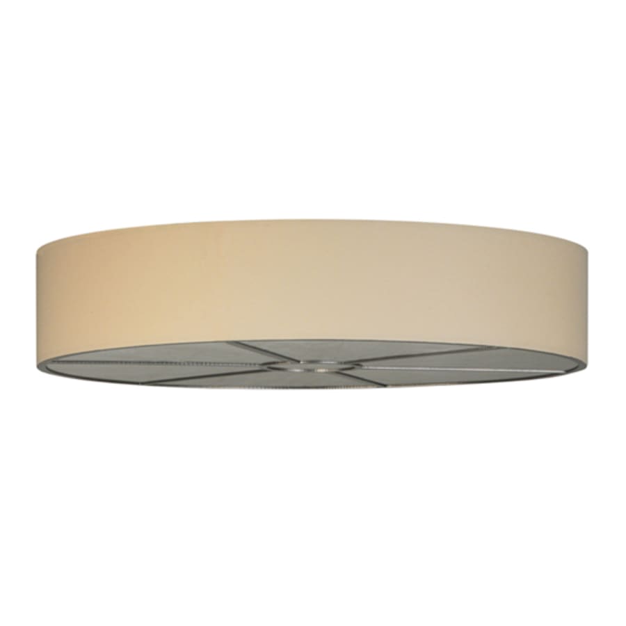 Meyda Tiffany Cilindro 8 Light 48" Wide Semi-Flush Drum Ceiling Fixture with Natural Shade - Nickel Finish
