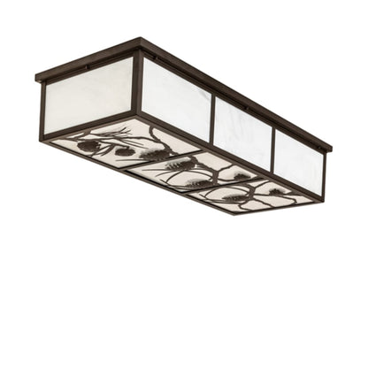 Meyda Tiffany Mountain Pine 6 Light 50" Wide Flush Mount Ceiling Fixture