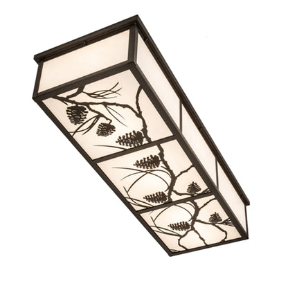 Meyda Tiffany Mountain Pine 6 Light 50" Wide Flush Mount Ceiling Fixture