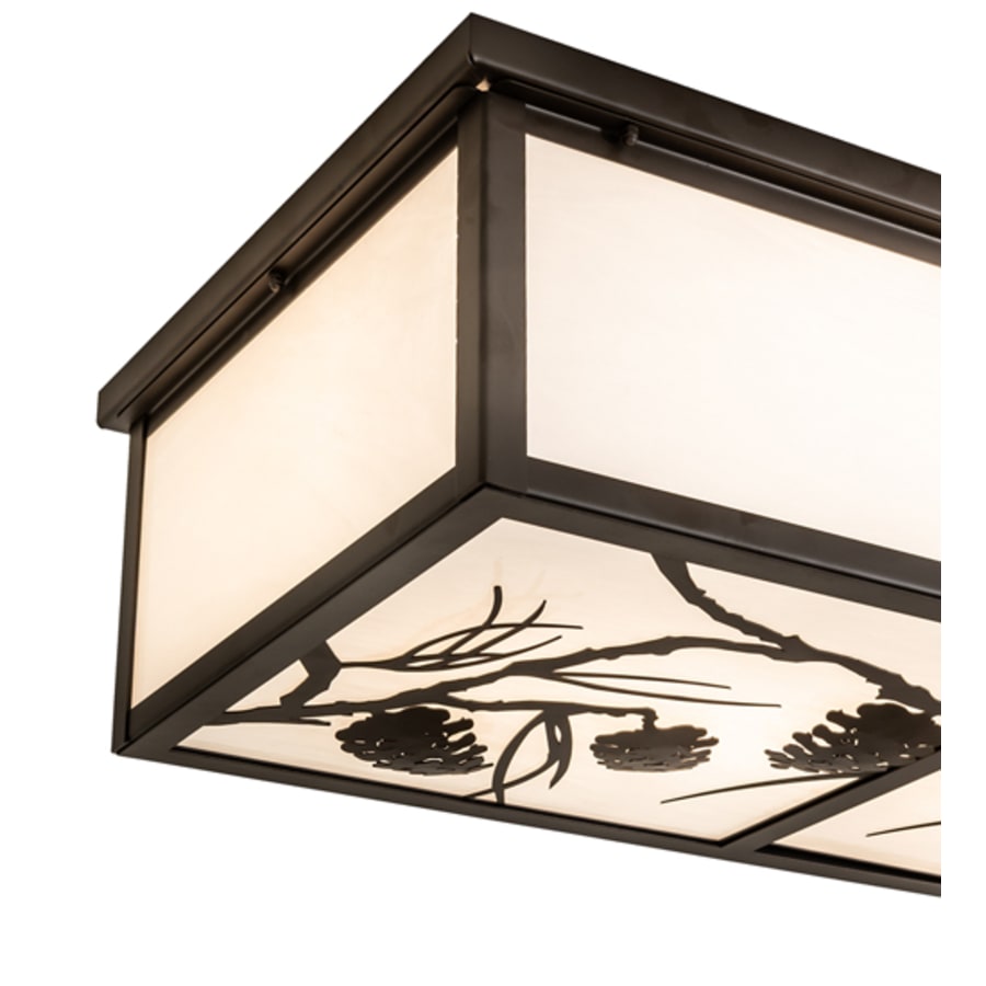 Meyda Tiffany Mountain Pine 6 Light 50" Wide Flush Mount Ceiling Fixture