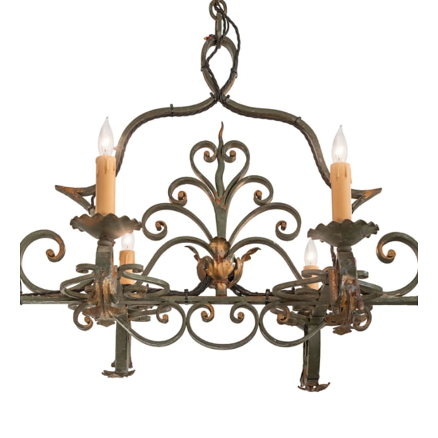 Meyda Tiffany Long Rosalie 6 Light 36" Wide Taper Candle Style Chandelier