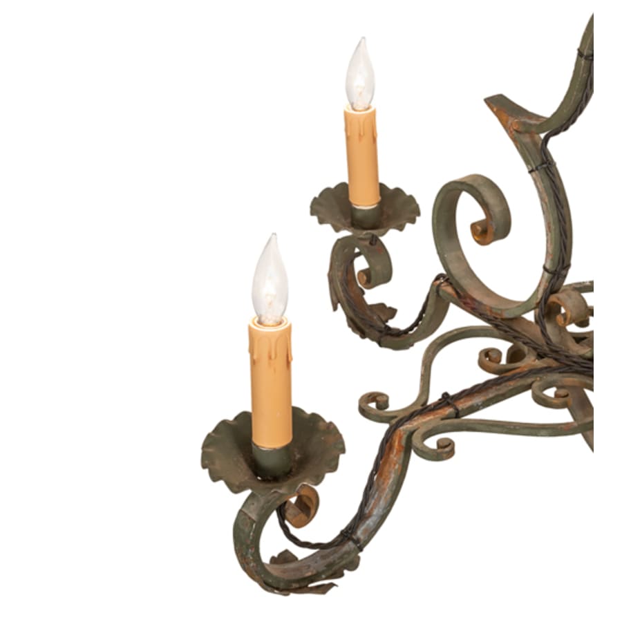 Meyda Tiffany Long Rosalie 6 Light 36" Wide Taper Candle Style Chandelier