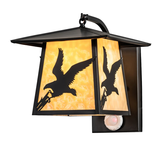 Meyda Tiffany Stillwater 14" Tall Wall Sconce with Art Glass Shade