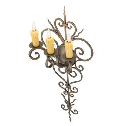 Meyda Tiffany 3 Light 36" Tall Wall Sconce