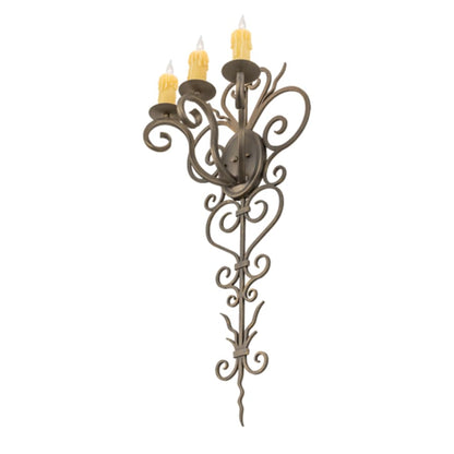 Meyda Tiffany 3 Light 36" Tall Wall Sconce