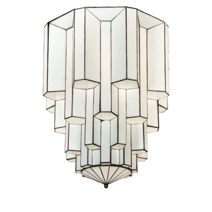 Meyda Tiffany Paramount 24" Wide Flush Mount Waterfall Ceiling Fixture - Antique Iron Gate Finish - Medium Bulb Base
