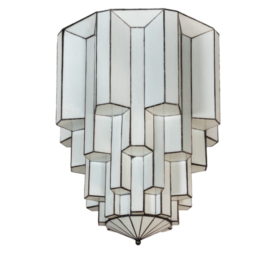 Meyda Tiffany Paramount 24" Wide Flush Mount Waterfall Ceiling Fixture - Antique Iron Gate Finish - Medium Bulb Base