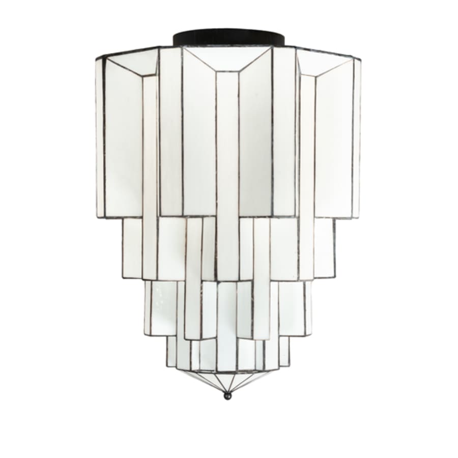 Meyda Tiffany Paramount 24" Wide Flush Mount Waterfall Ceiling Fixture - Antique Iron Gate Finish - Medium Bulb Base