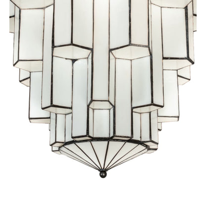 Meyda Tiffany Paramount 24" Wide Flush Mount Waterfall Ceiling Fixture - Antique Iron Gate Finish - Medium Bulb Base