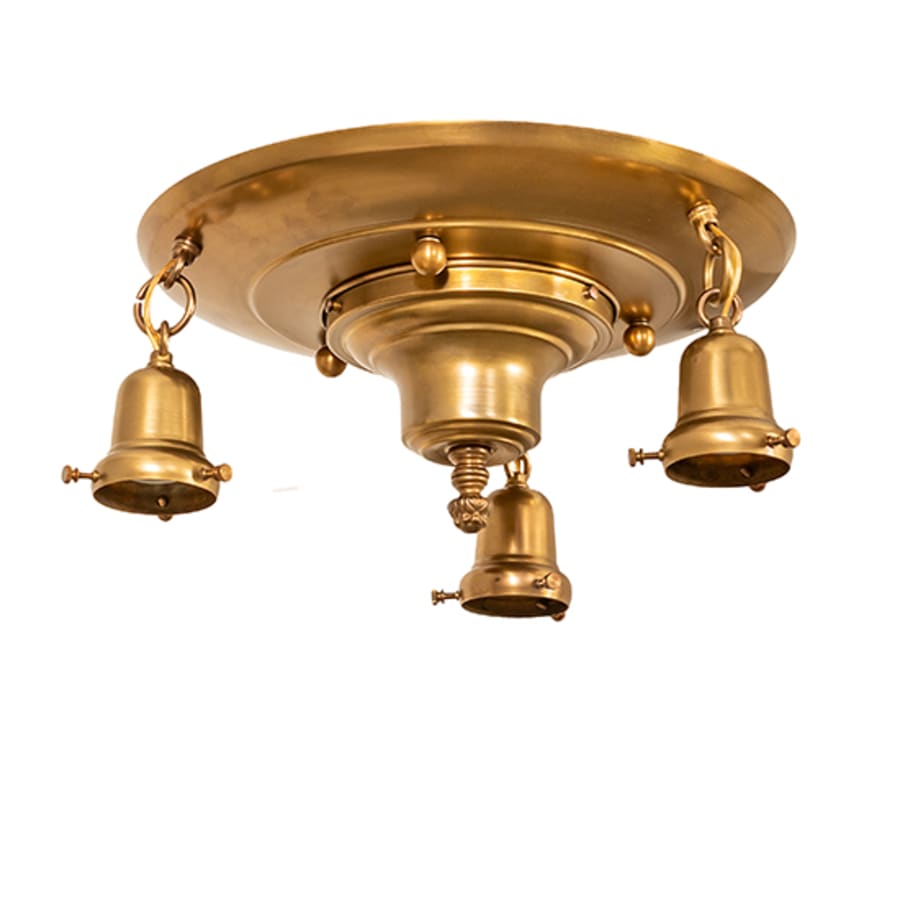 Meyda Tiffany Revival Favrile 3 Light 18" Wide Semi-Flush Ceiling Fixture