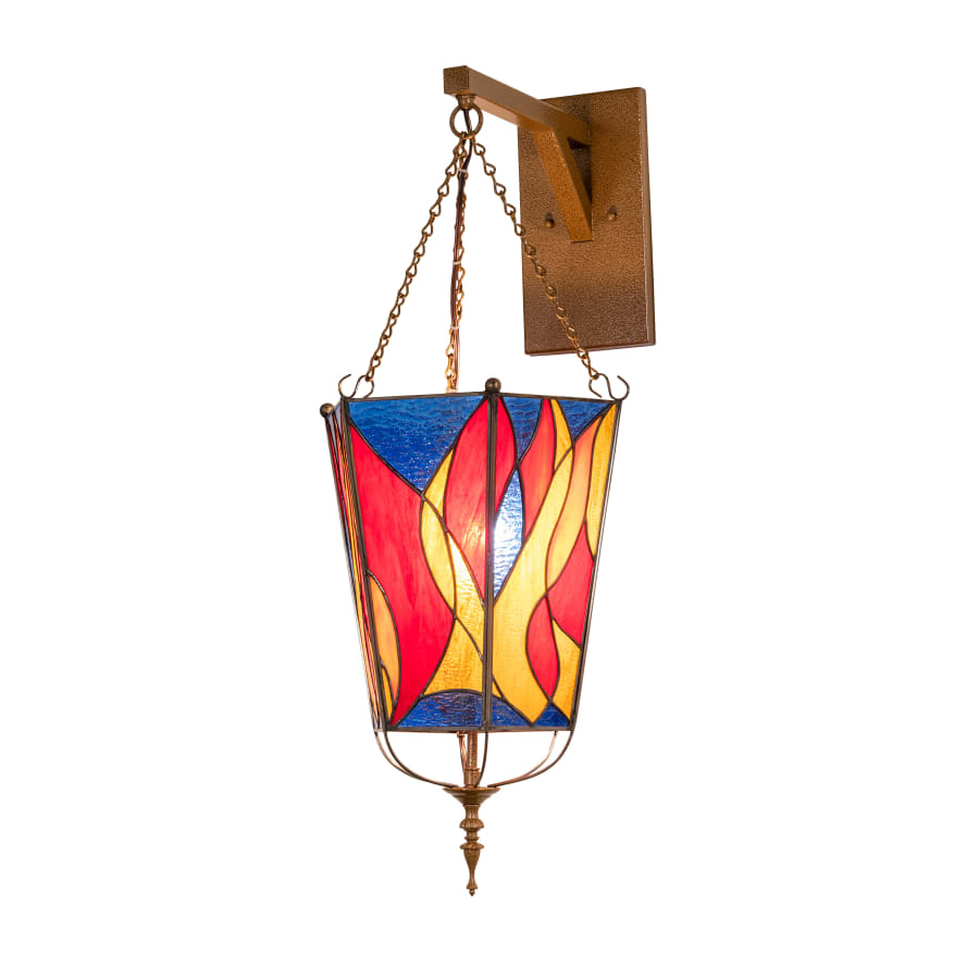 Meyda Tiffany Eternal 30" Tall Wall Sconce with Stained Glass Shade