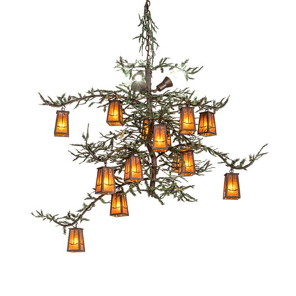 Meyda Tiffany Pine Branch 15 Light 62" Wide Chandelier