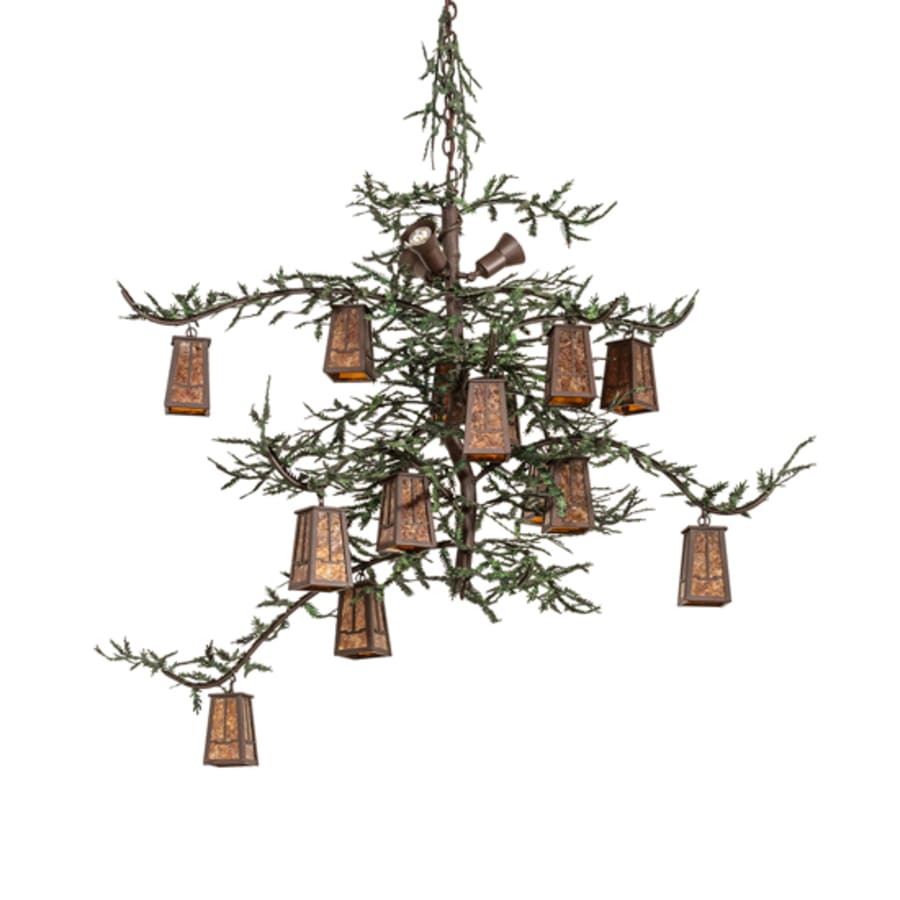 Meyda Tiffany Pine Branch 15 Light 62" Wide Chandelier