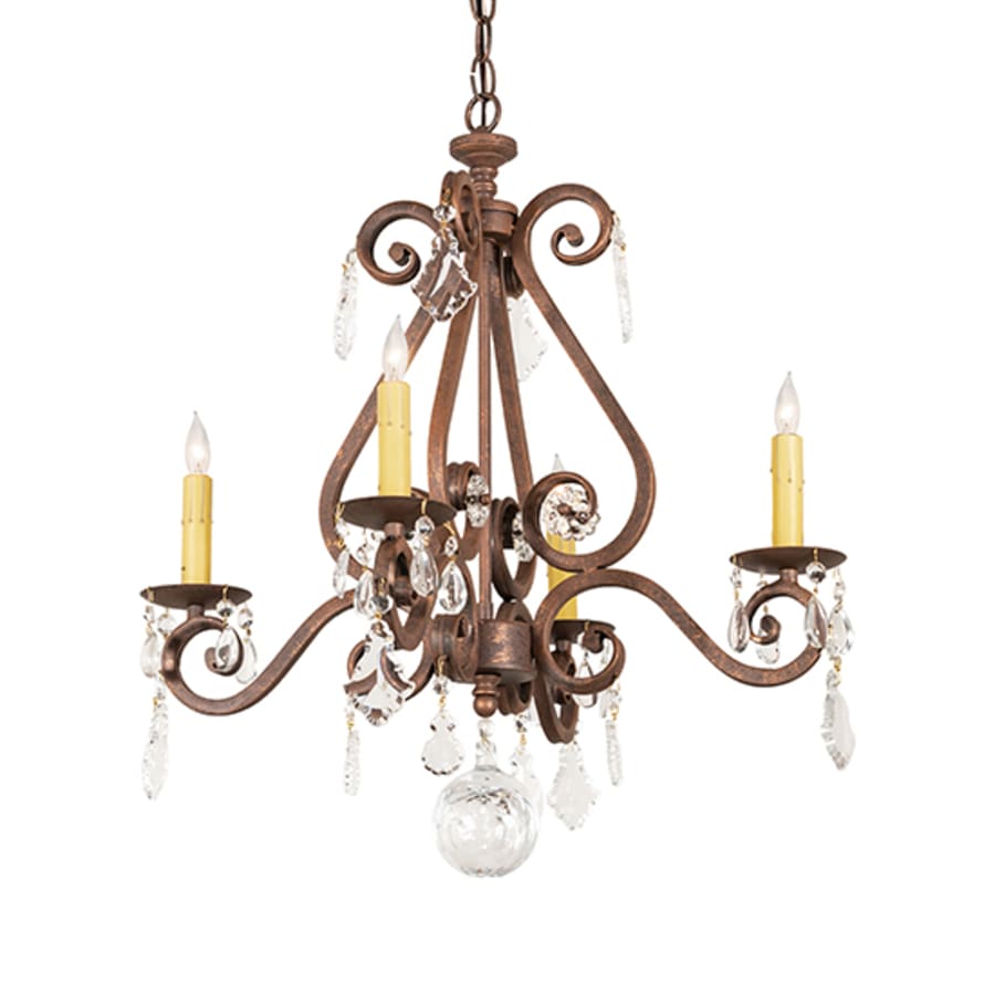 Meyda Tiffany Adrianna 4 Light 22" Wide Crystal Candle Style Chandelier