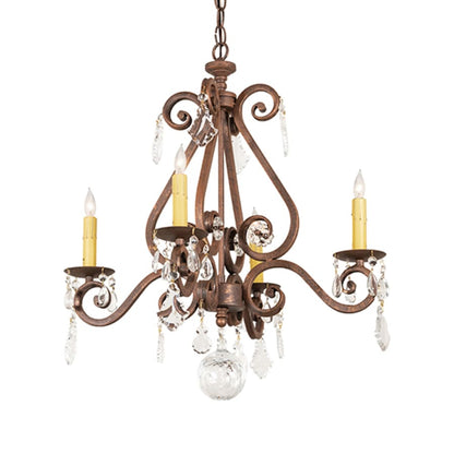 Meyda Tiffany Adrianna 4 Light 22" Wide Crystal Candle Style Chandelier