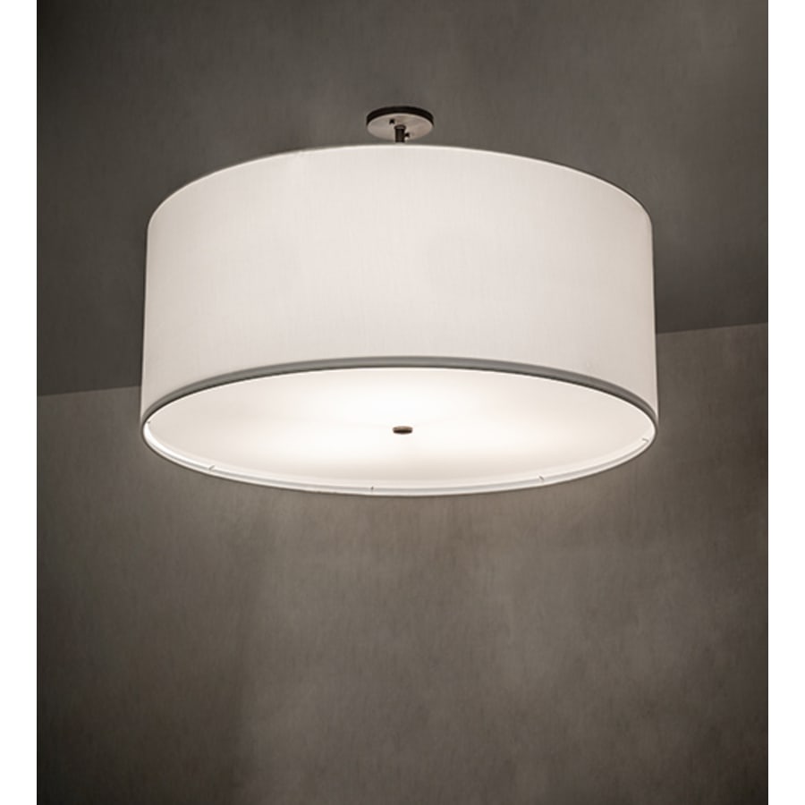 Meyda Tiffany Cilindro 3 Light 36" Wide Semi-Flush Drum Ceiling Fixture - Oil Rubbed Bronze Finish
