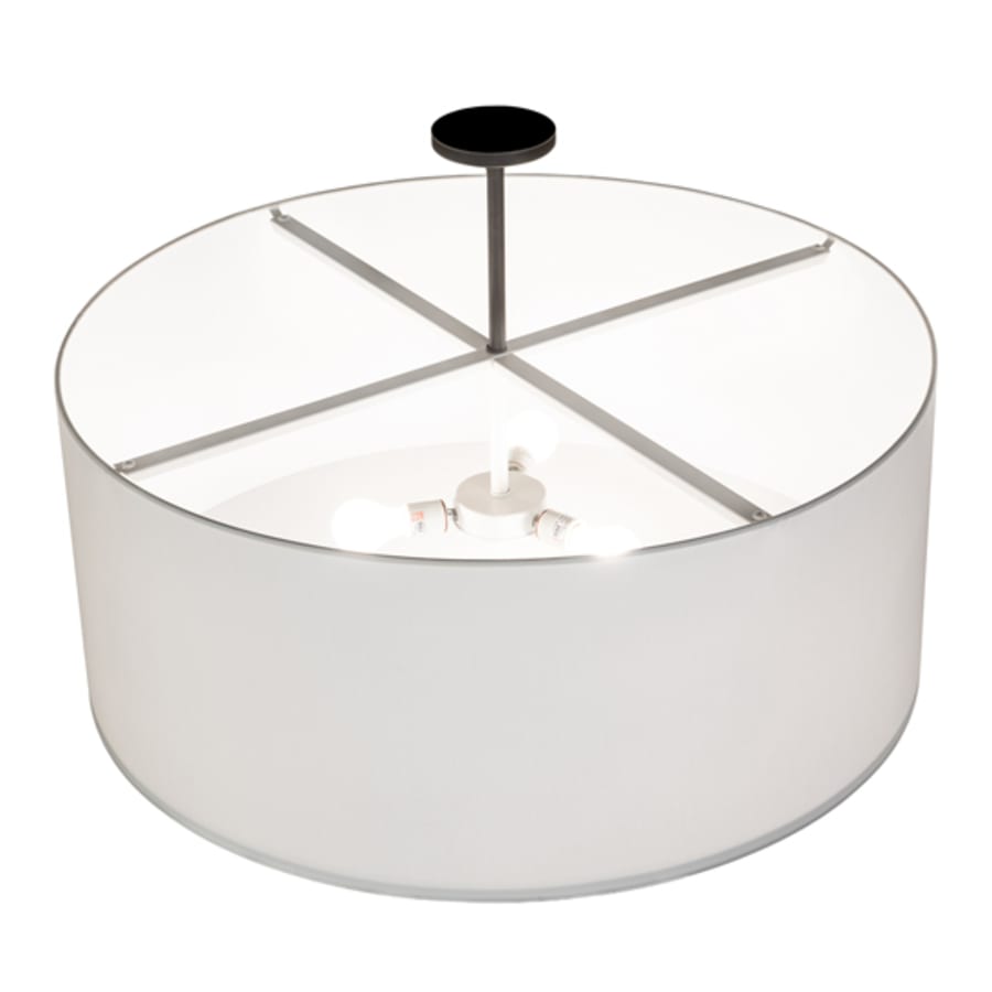 Meyda Tiffany Cilindro 3 Light 36" Wide Semi-Flush Drum Ceiling Fixture - Oil Rubbed Bronze Finish
