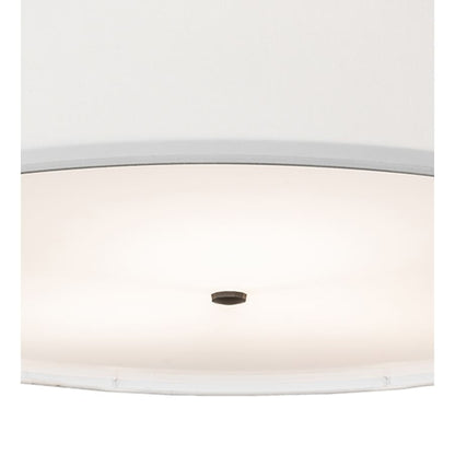 Meyda Tiffany Cilindro 3 Light 36" Wide Semi-Flush Drum Ceiling Fixture - Oil Rubbed Bronze Finish