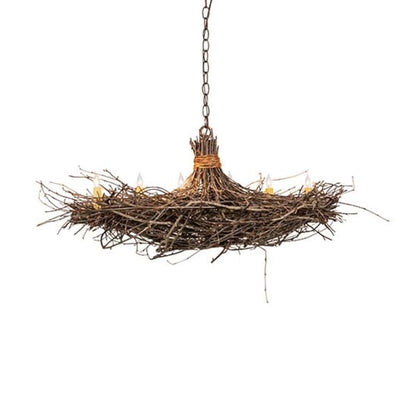 Meyda Tiffany Long Twigs 6 Light 18" Wide Taper Candle Pendant