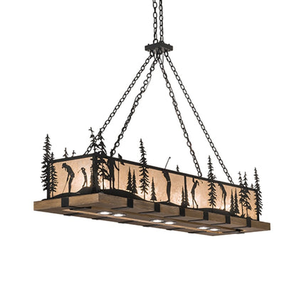 Meyda Tiffany 4 Light 72" Wide Linear Pendant