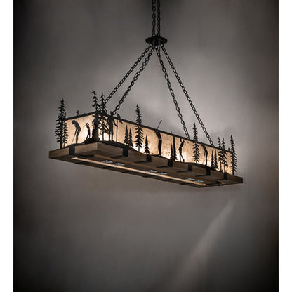 Meyda Tiffany 4 Light 72" Wide Linear Pendant