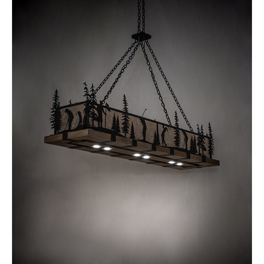 Meyda Tiffany 4 Light 72" Wide Linear Pendant