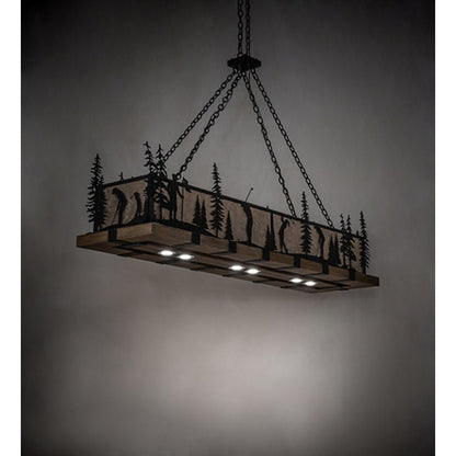 Meyda Tiffany 4 Light 72" Wide Linear Pendant