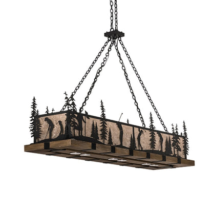 Meyda Tiffany 4 Light 72" Wide Linear Pendant