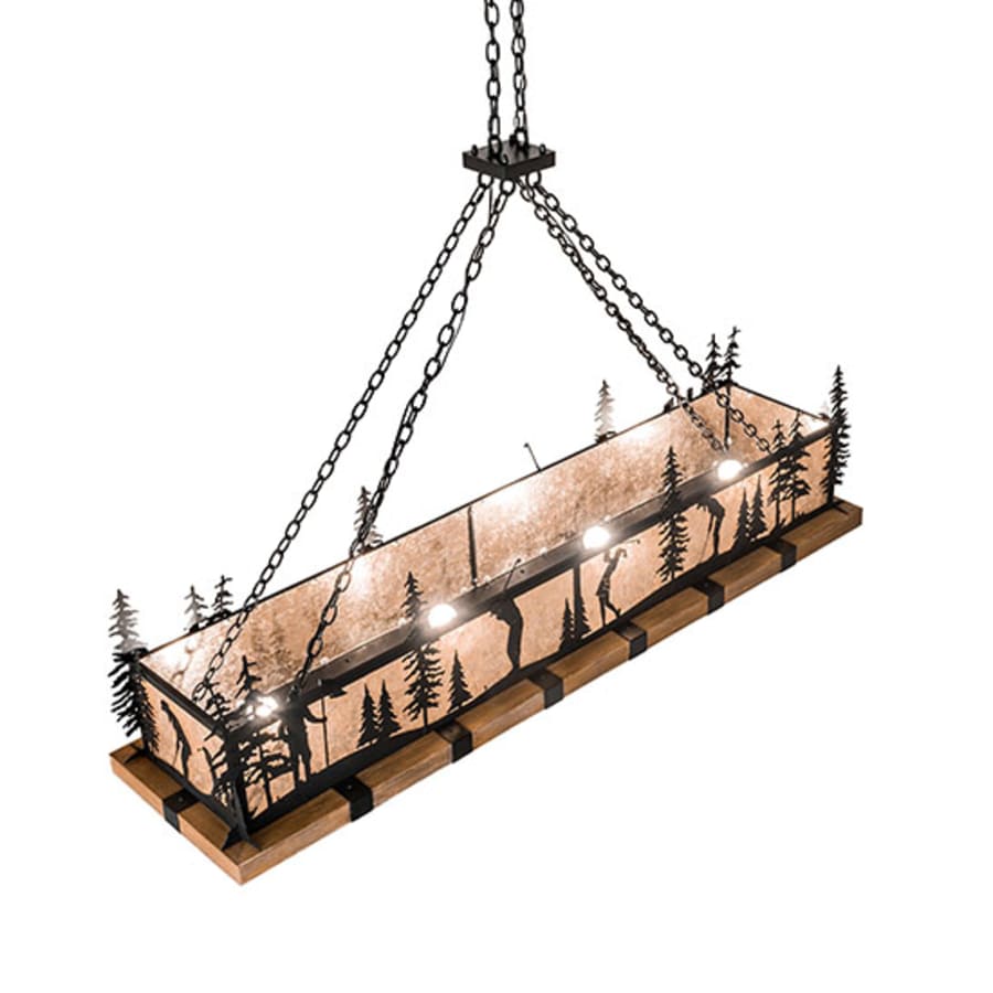 Meyda Tiffany 4 Light 72" Wide Linear Pendant