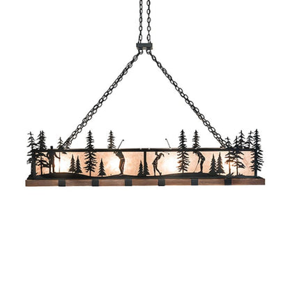 Meyda Tiffany 4 Light 72" Wide Linear Pendant