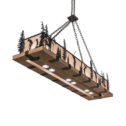 Meyda Tiffany 4 Light 72" Wide Linear Pendant