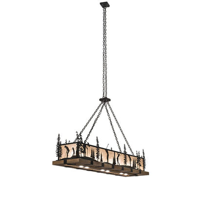 Meyda Tiffany 4 Light 72" Wide Linear Pendant