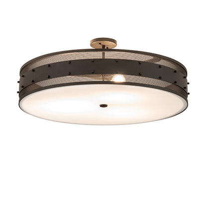 Meyda Tiffany Nolan 3 Light 30" Wide Semi-Flush Drum Ceiling Fixture