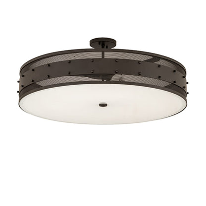 Meyda Tiffany Nolan 3 Light 30" Wide Semi-Flush Drum Ceiling Fixture