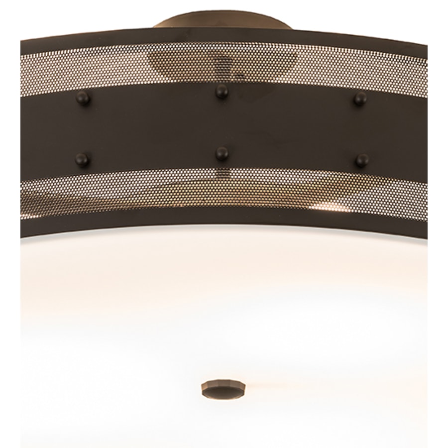 Meyda Tiffany Nolan 3 Light 30" Wide Semi-Flush Drum Ceiling Fixture