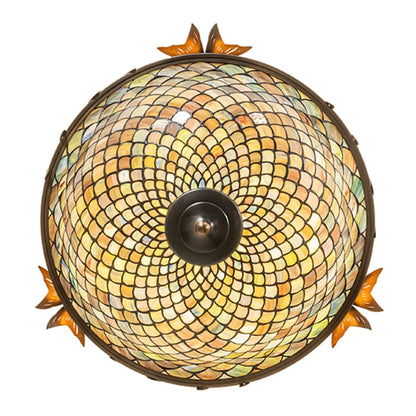 Meyda Tiffany Catch of the Day 4 Light 30" Wide Semi-Flush Bowl Ceiling Fixture