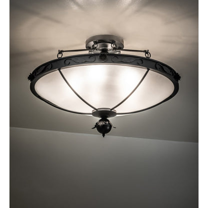 Meyda Tiffany Arabesque 5 Light 32" Wide Semi-Flush Bowl Ceiling Fixture