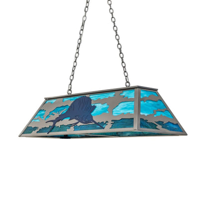 Meyda Tiffany 6 Light 48" Wide Linear Pendant